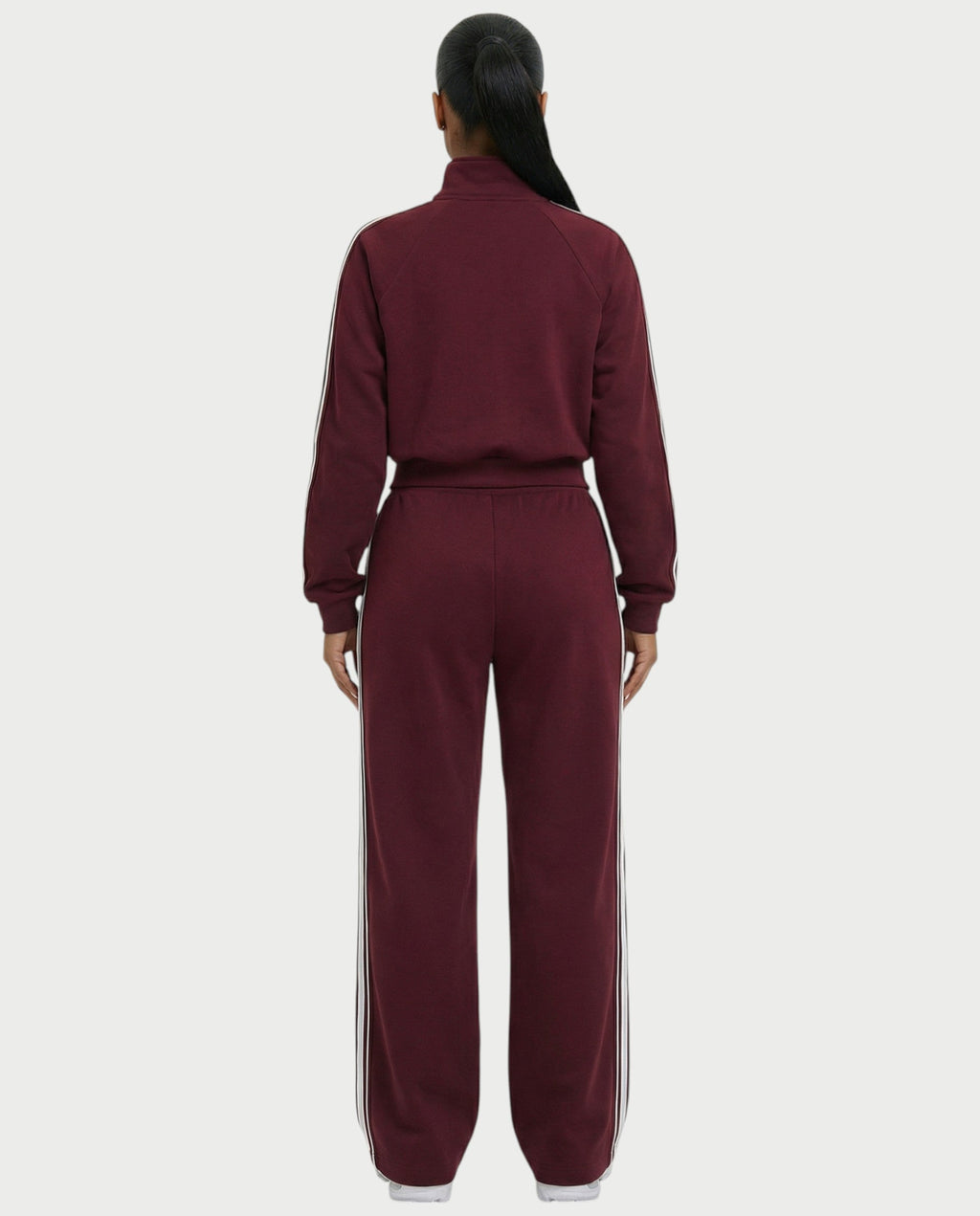 TRISHA Zip-Up Jacket & Wide-Leg Pants Set