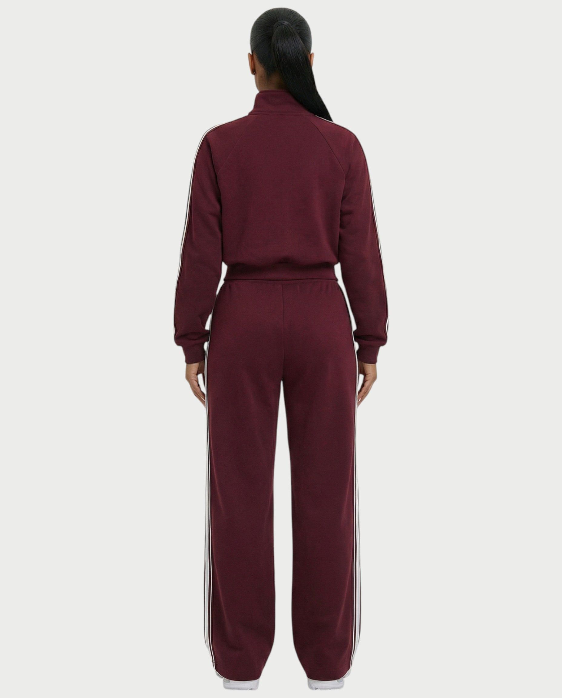 TRISHA Zip-Up Jacket & Wide-Leg Pants Set