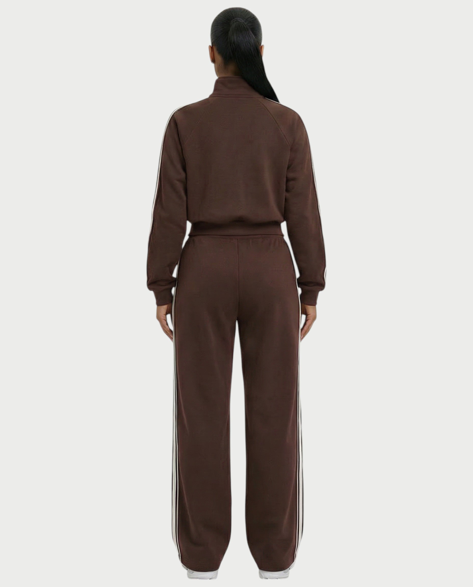 TRISHA Zip-Up Jacket & Wide-Leg Pants Set