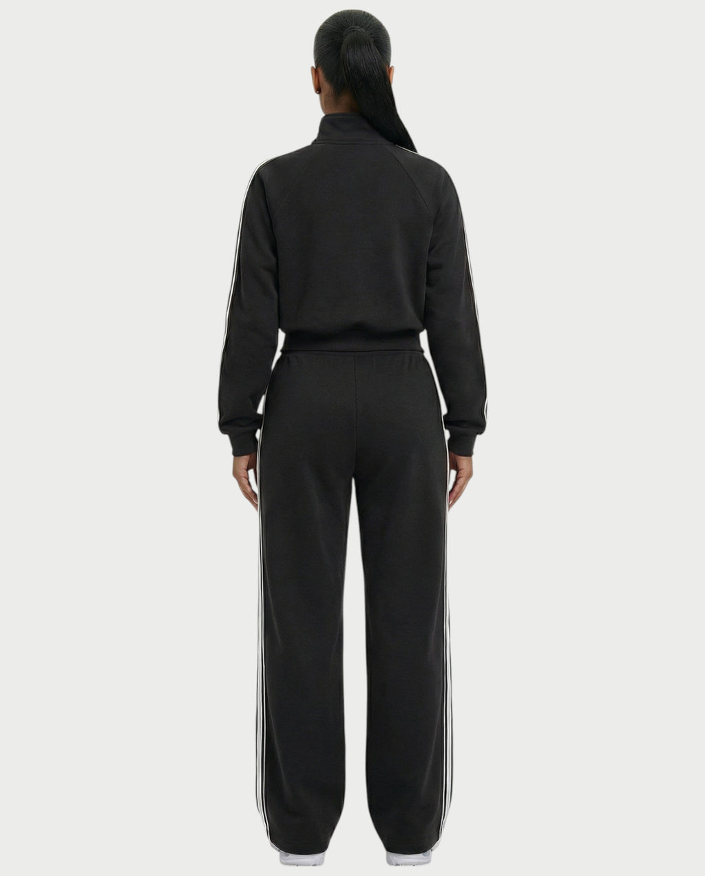 TRISHA Zip-Up Jacket & Wide-Leg Pants Set