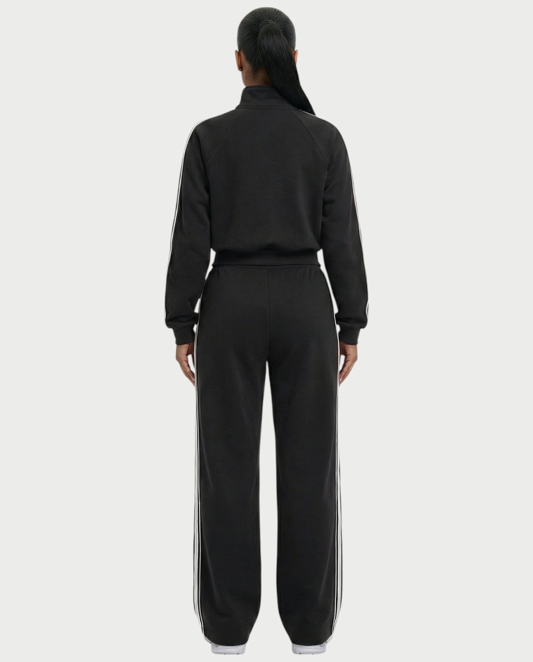 TRISHA Zip-Up Jacket & Wide-Leg Pants Set