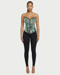 MALVA Emerald Floral Tapestry Corset Top