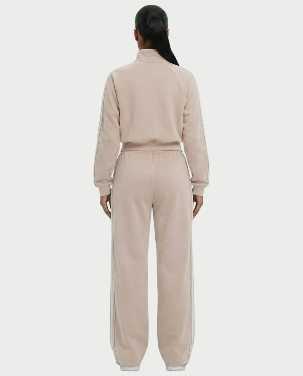 TRISHA Zip-Up Jacket & Wide-Leg Pants Set
