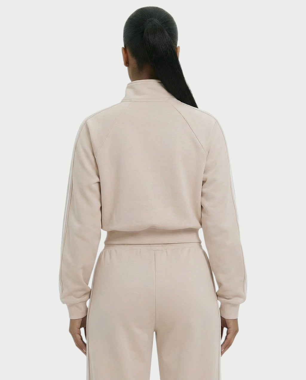 TRISHA Zip-Up Jacket & Wide-Leg Pants Set