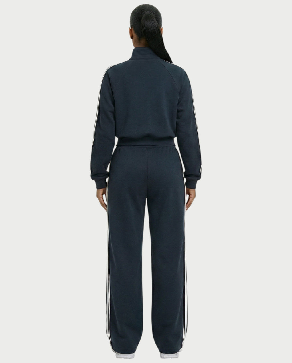 TRISHA Zip-Up Jacket & Wide-Leg Pants Set