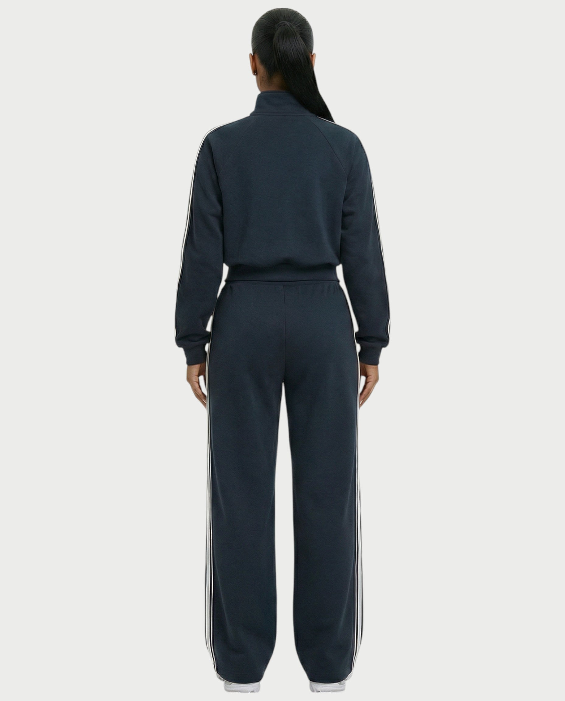 TRISHA Zip-Up Jacket & Wide-Leg Pants Set