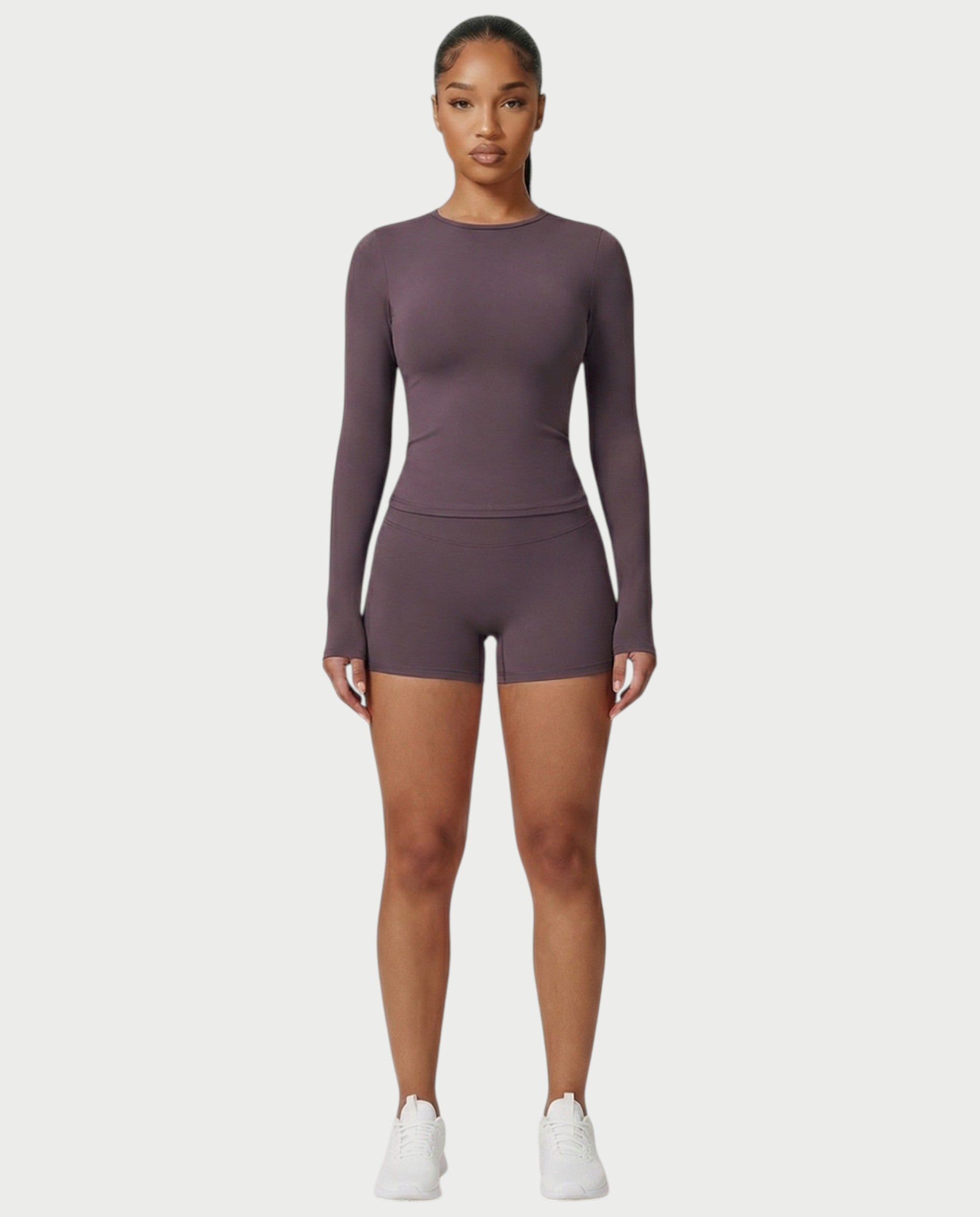 MELYA Long Sleeve Sporty Crew Neck Top