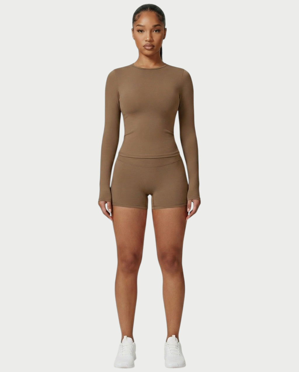 MELYA Long Sleeve Sporty Crew Neck Top