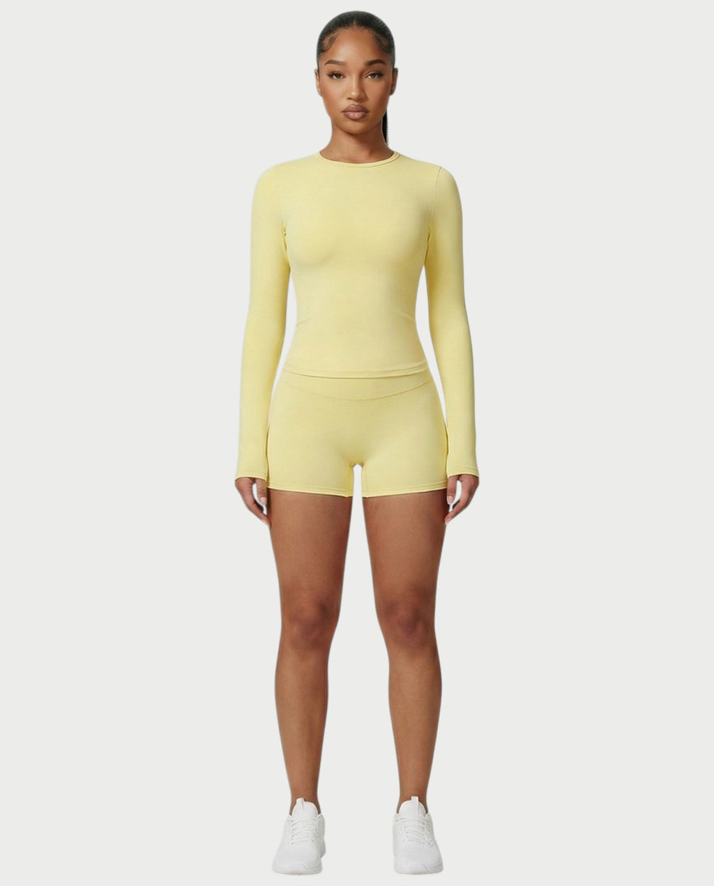 MELYA Long Sleeve Sporty Crew Neck Top