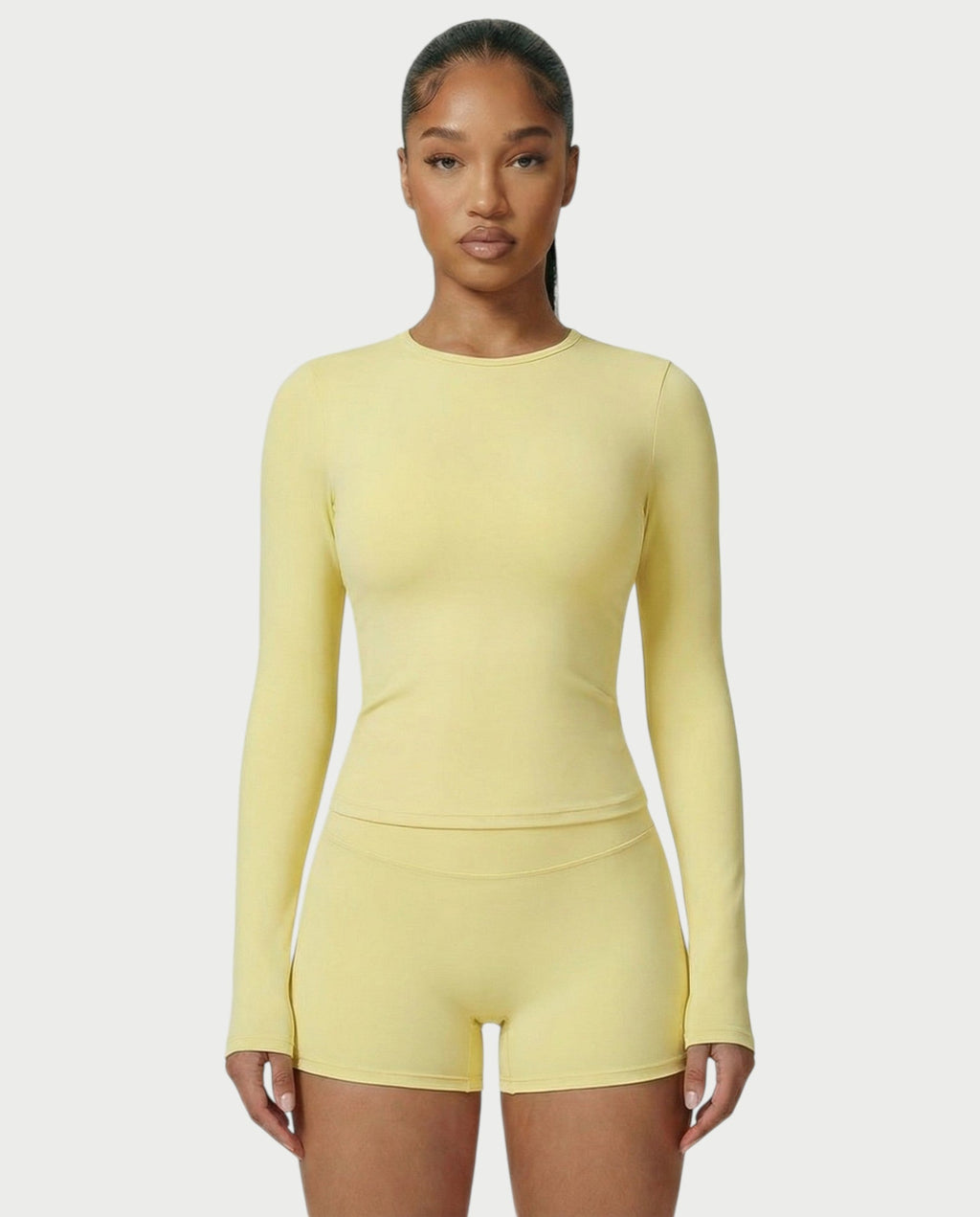 MELYA Long Sleeve Sporty Crew Neck Top
