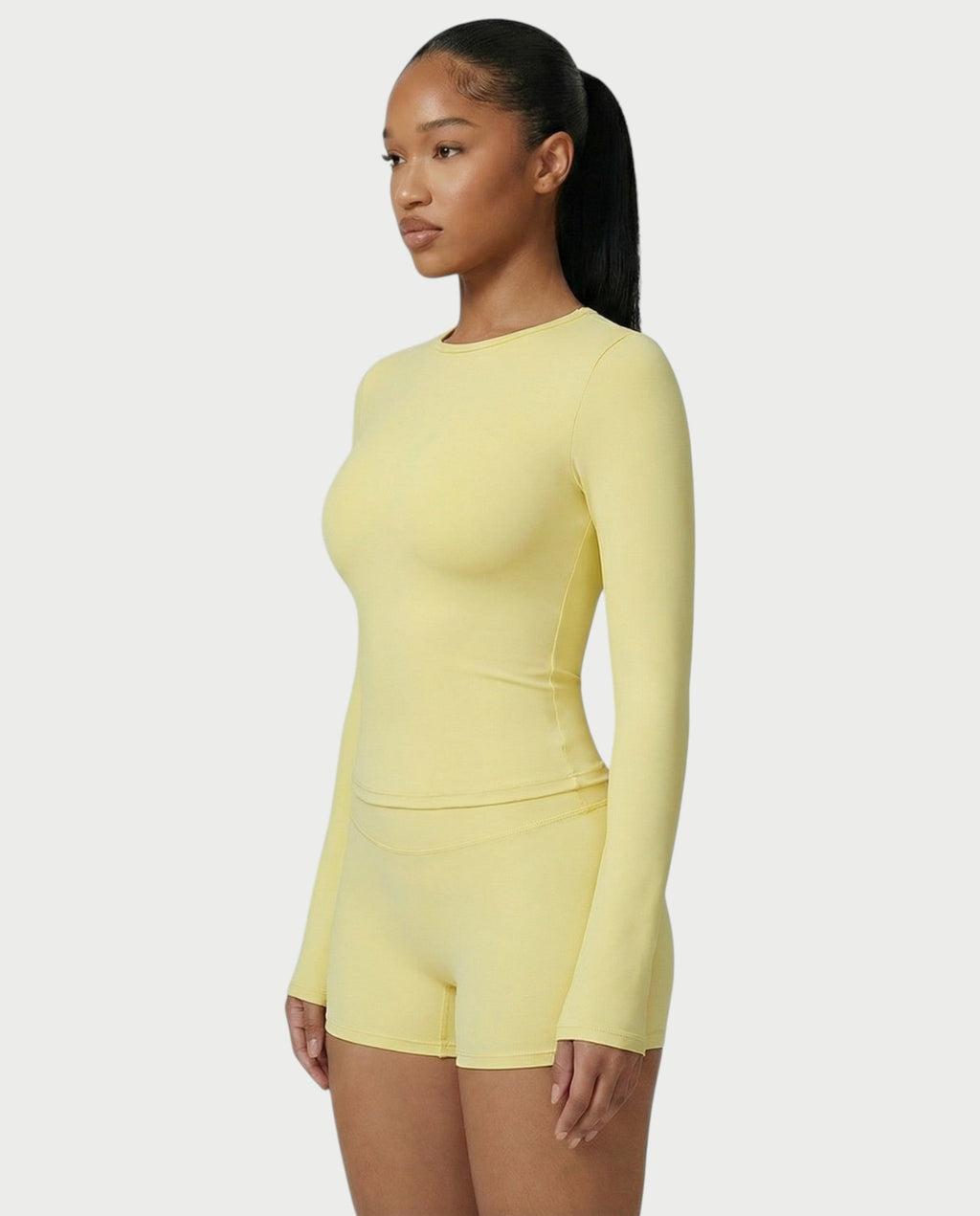 MELYA Long Sleeve Sporty Crew Neck Top