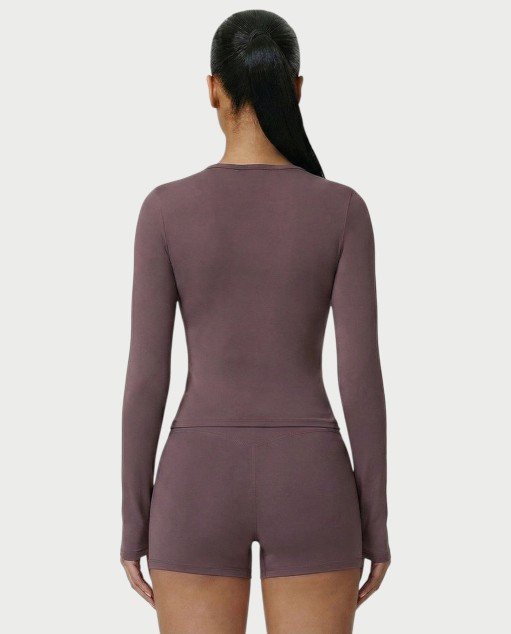 MELYA Long Sleeve Sporty Crew Neck Top