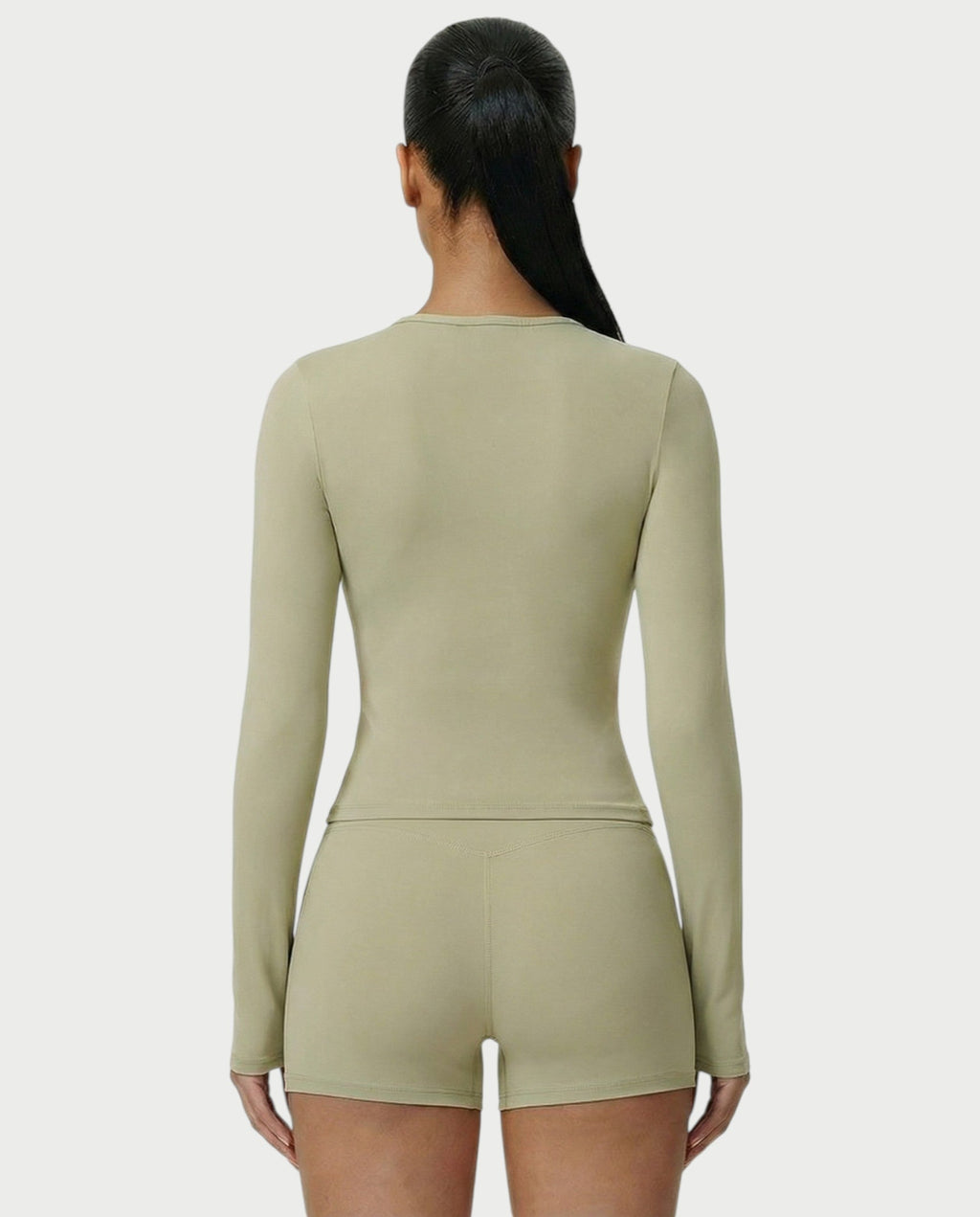 MELYA Long Sleeve Sporty Crew Neck Top