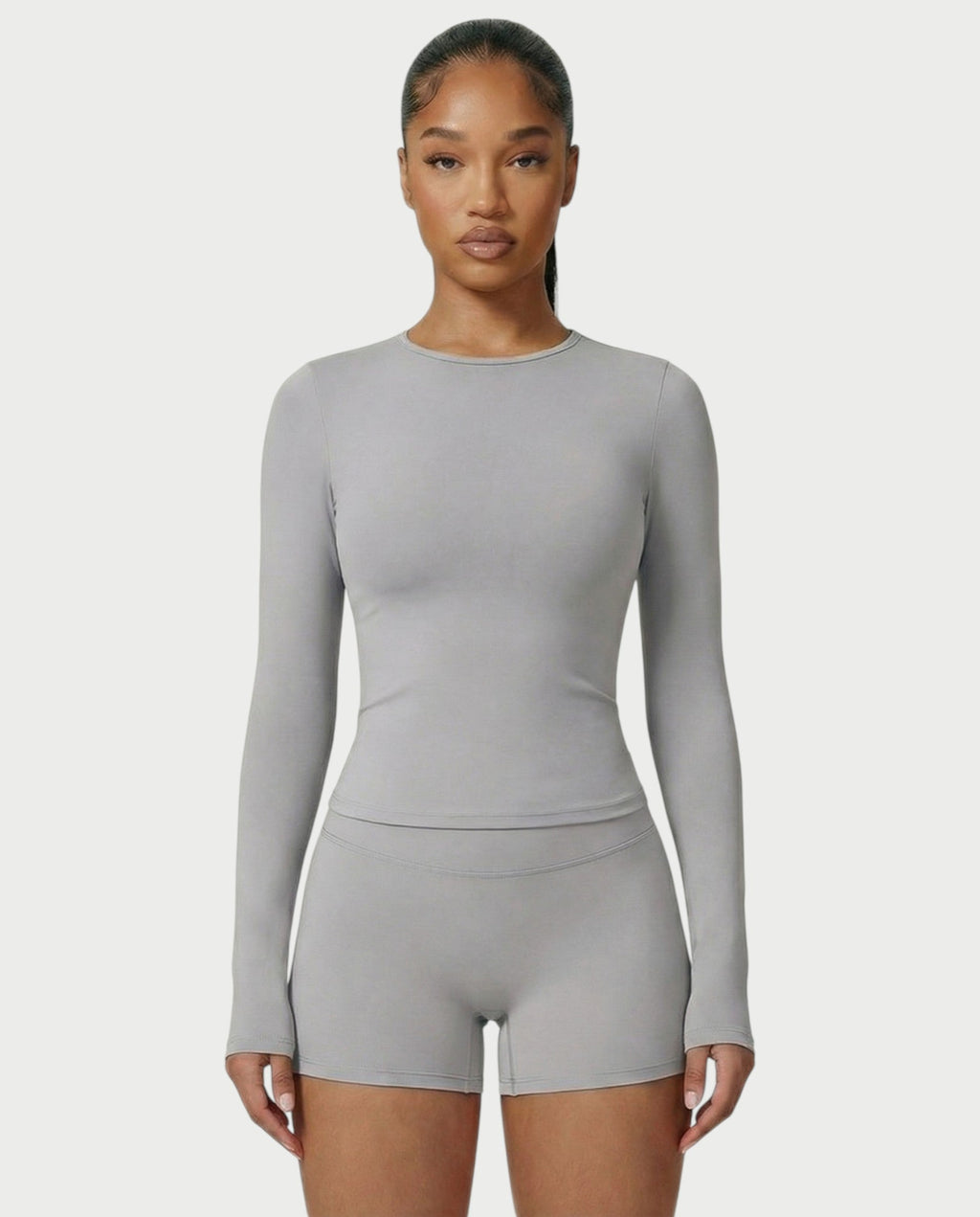 MELYA Long Sleeve Sporty Crew Neck Top