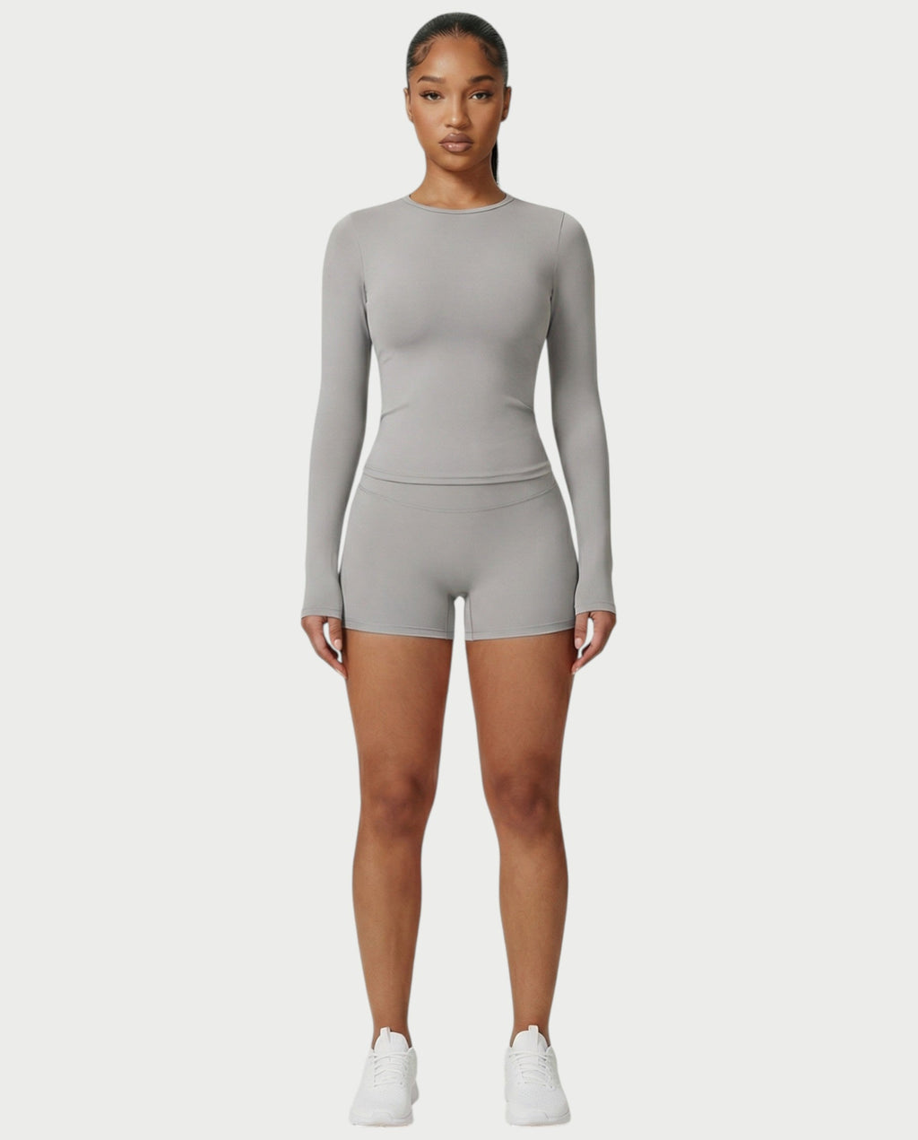 MELYA Long Sleeve Sporty Crew Neck Top
