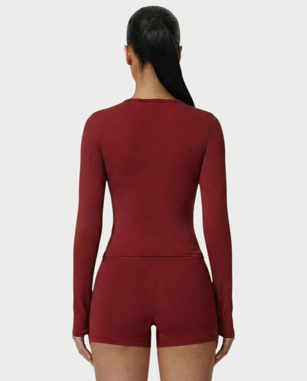 MELYA Long Sleeve Sporty Crew Neck Top