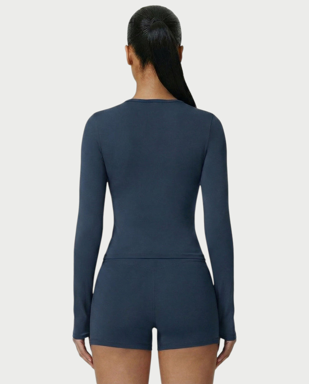 MELYA Long Sleeve Sporty Crew Neck Top