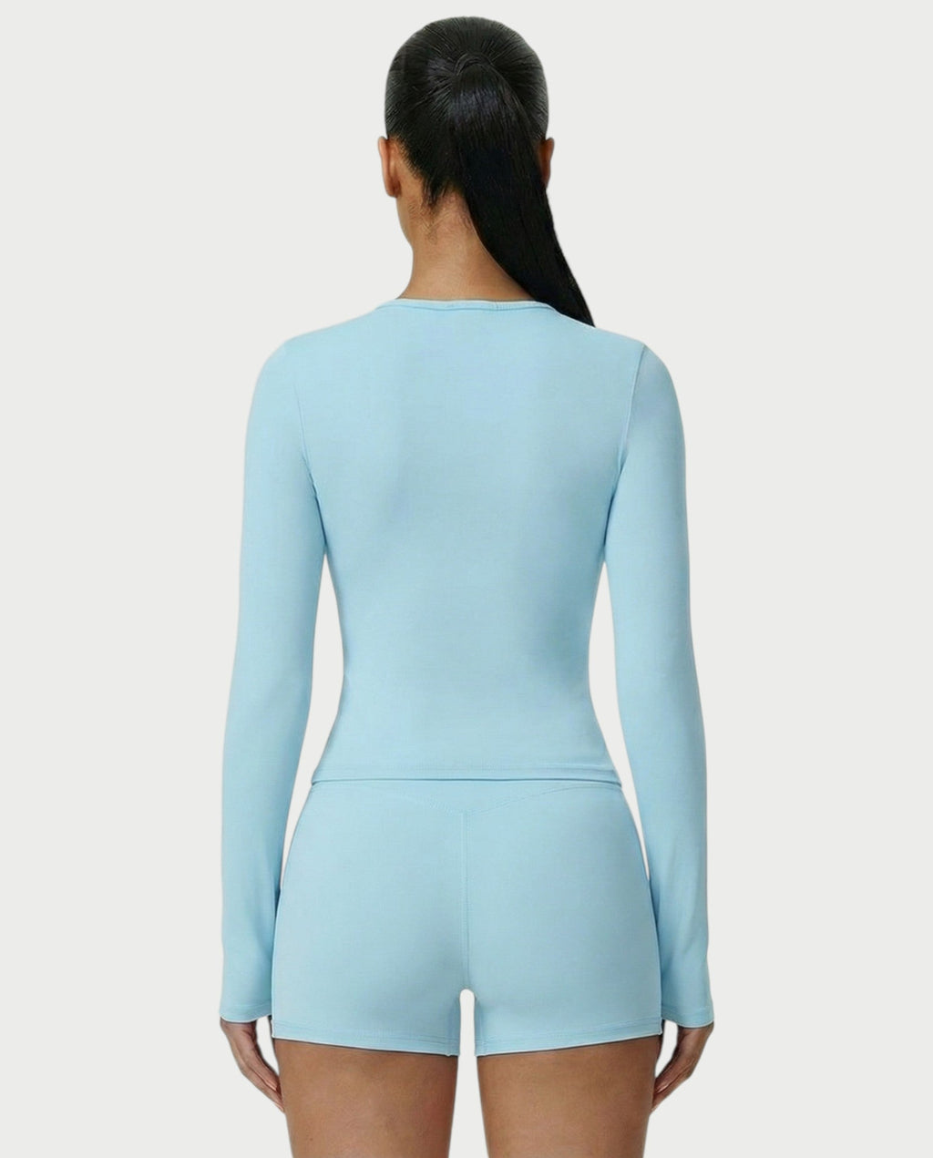 MELYA Long Sleeve Sporty Crew Neck Top