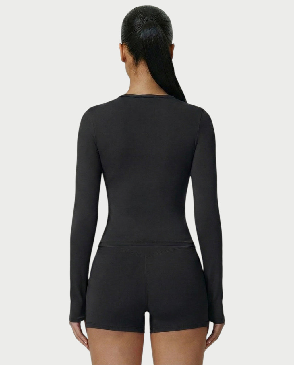 MELYA Long Sleeve Sporty Crew Neck Top