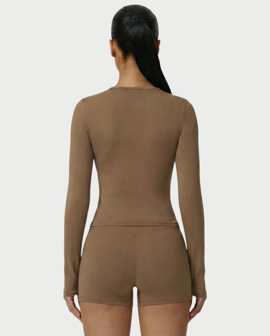 MELYA Long Sleeve Sporty Crew Neck Top