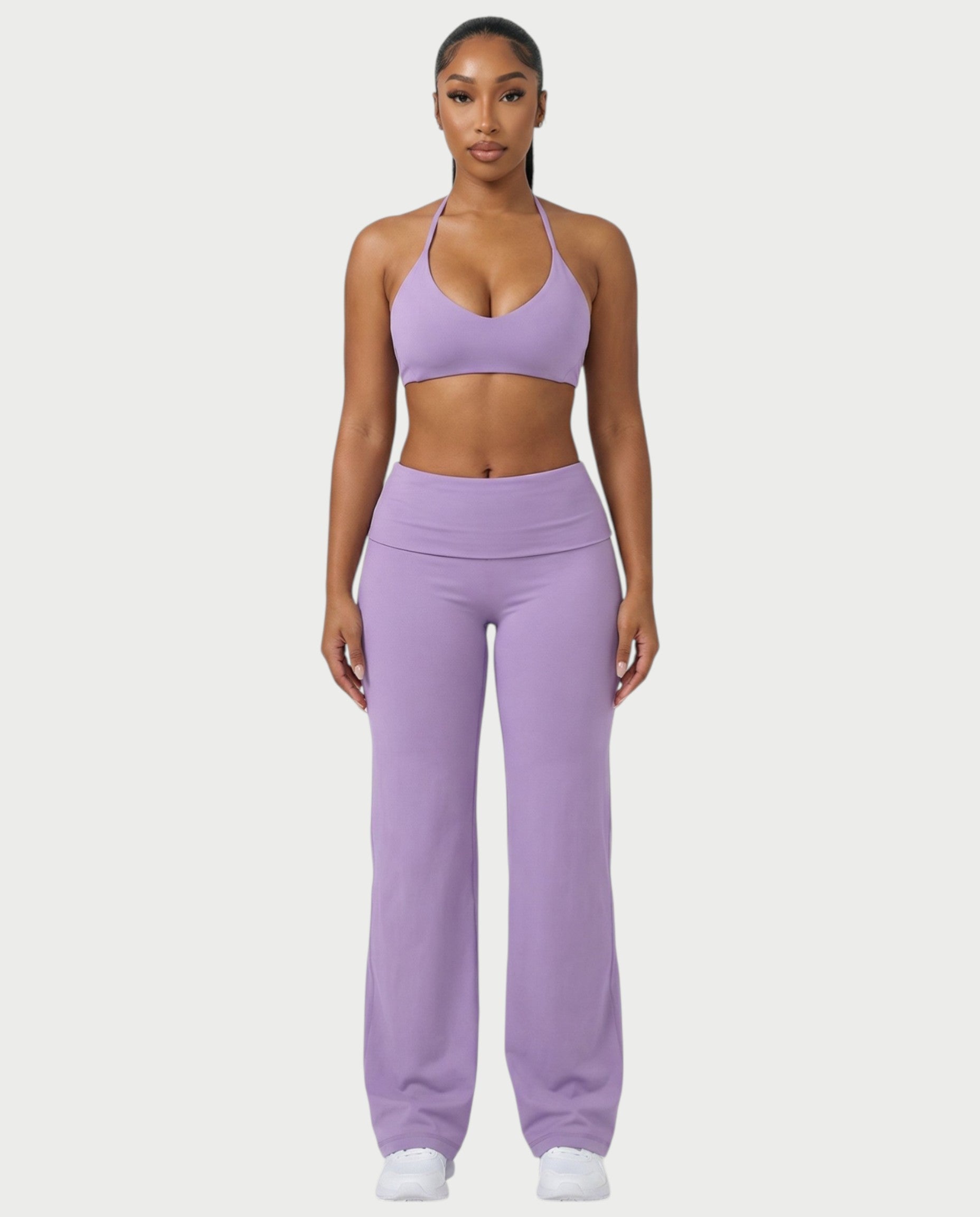 MELRA Fold Over Wide Leg Pants