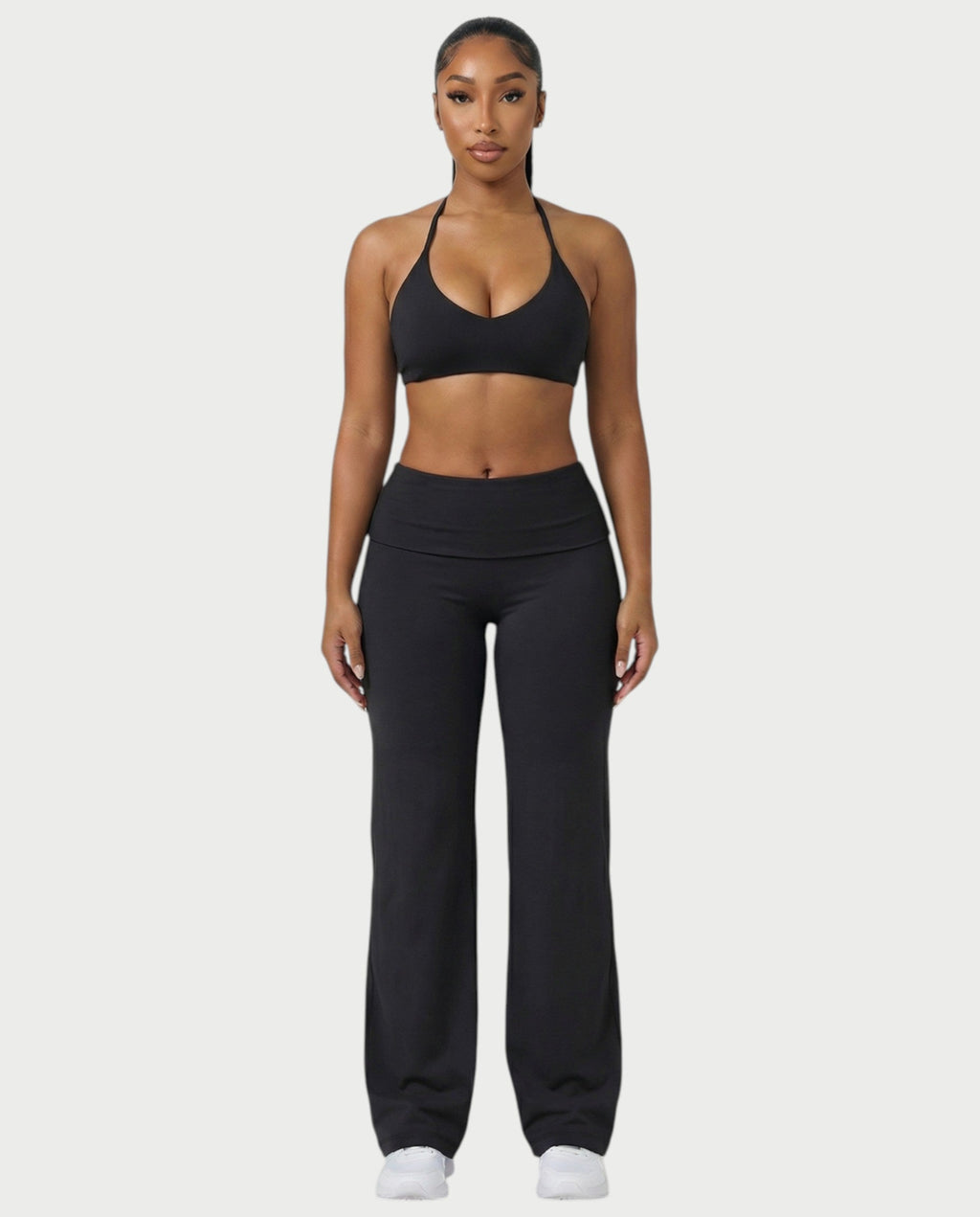 MELRA Fold Over Wide Leg Pants