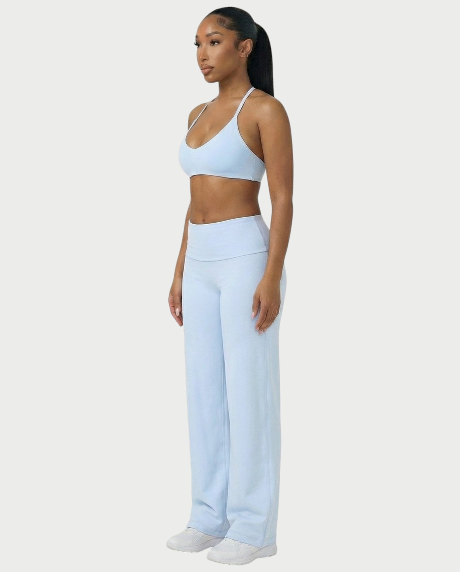 MELRA Fold Over Wide Leg Pants