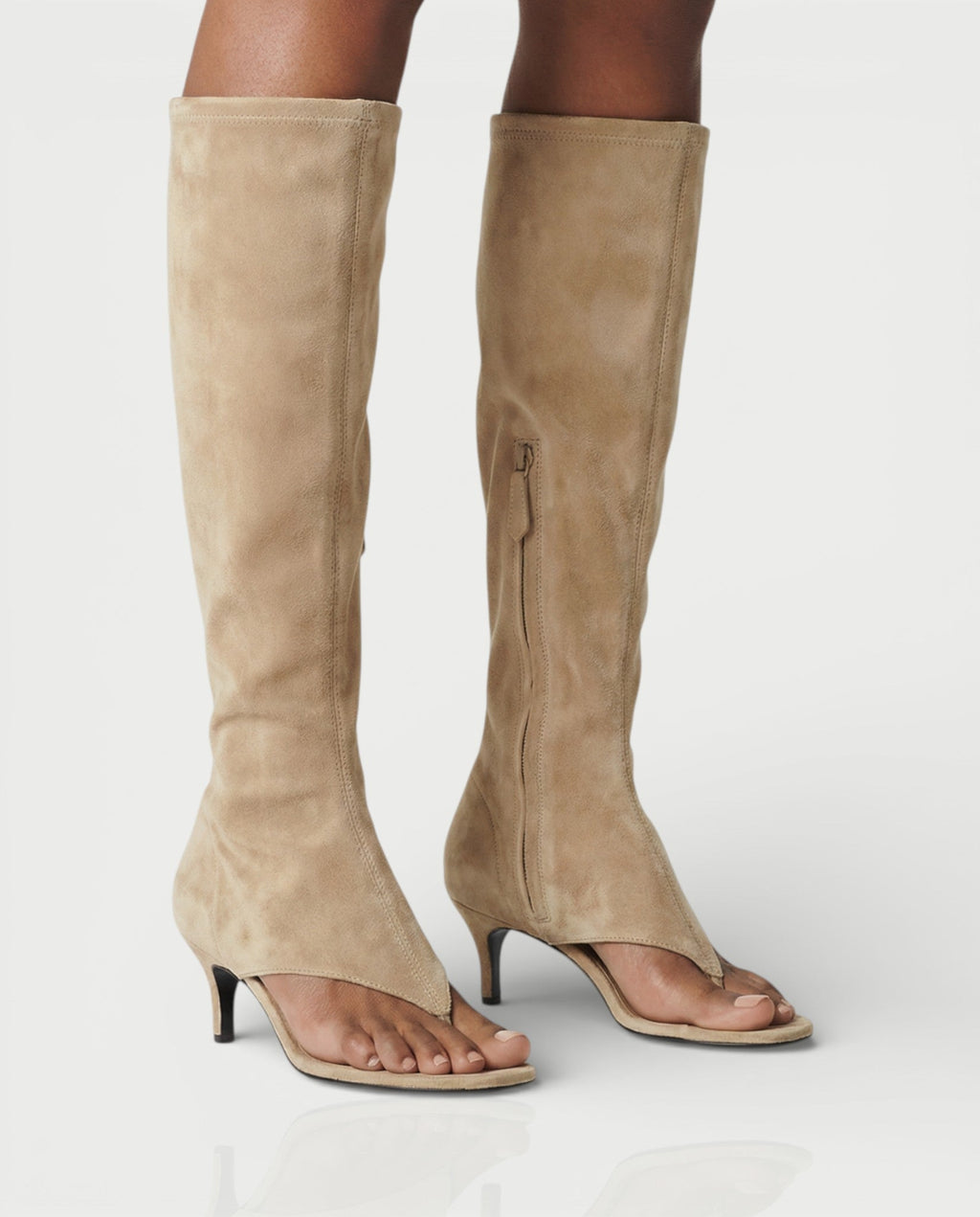 HOLIRA Knee-High Thong Sandal Heels