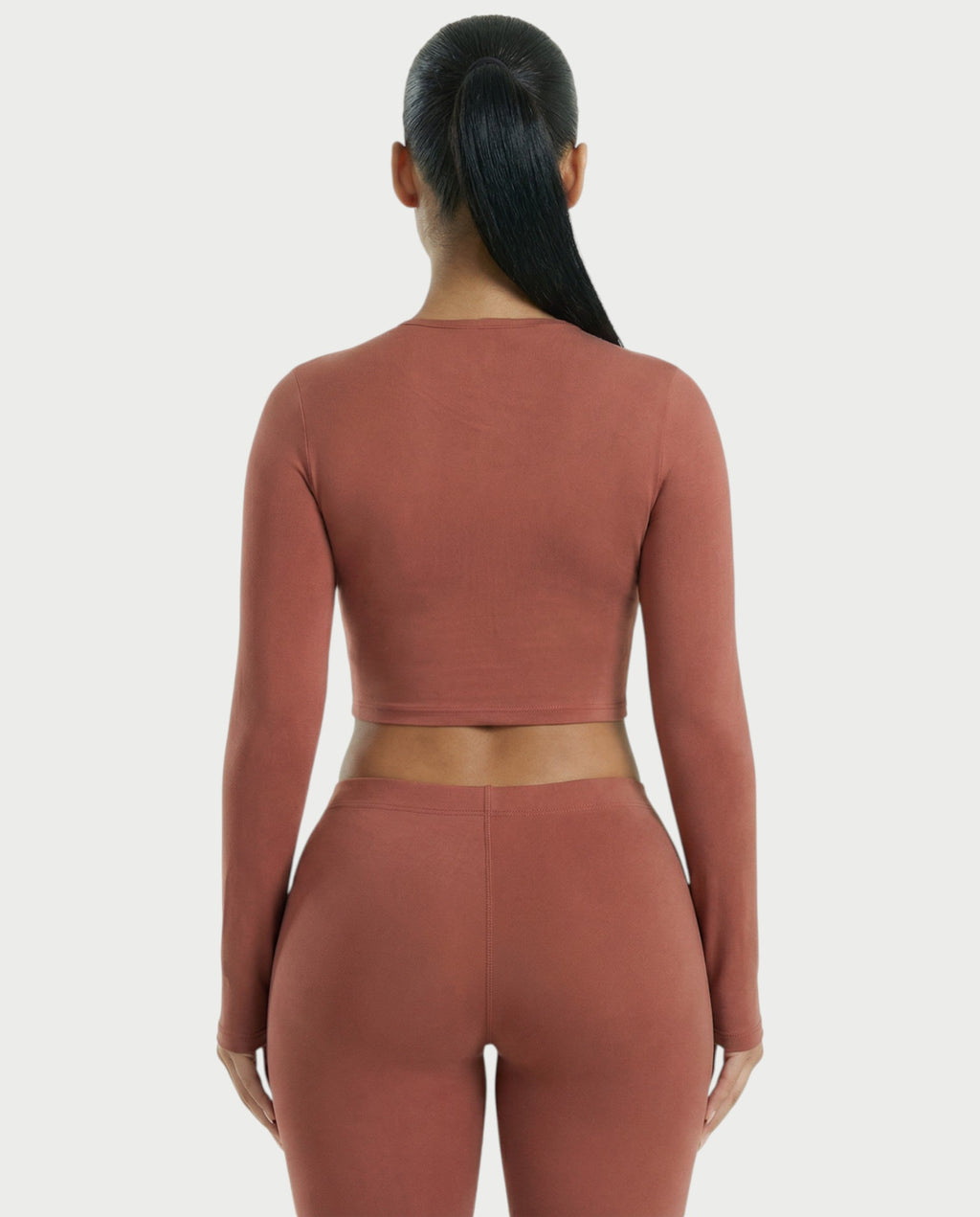 VANNA Long-Sleeve Waist Cinching Slim-Fit Top