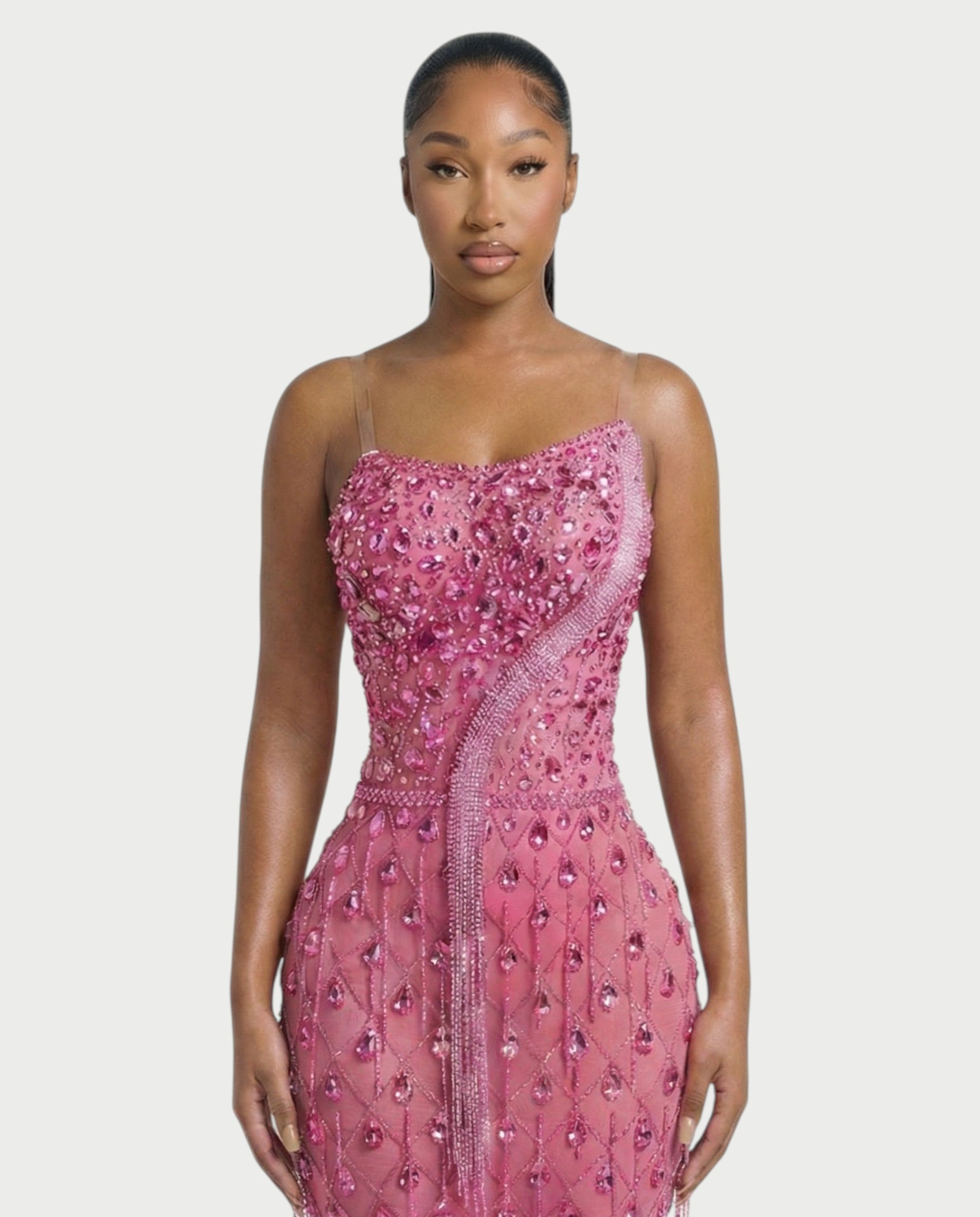 RULEAN Rhinestone Embellished Mermaid Maxi Dress