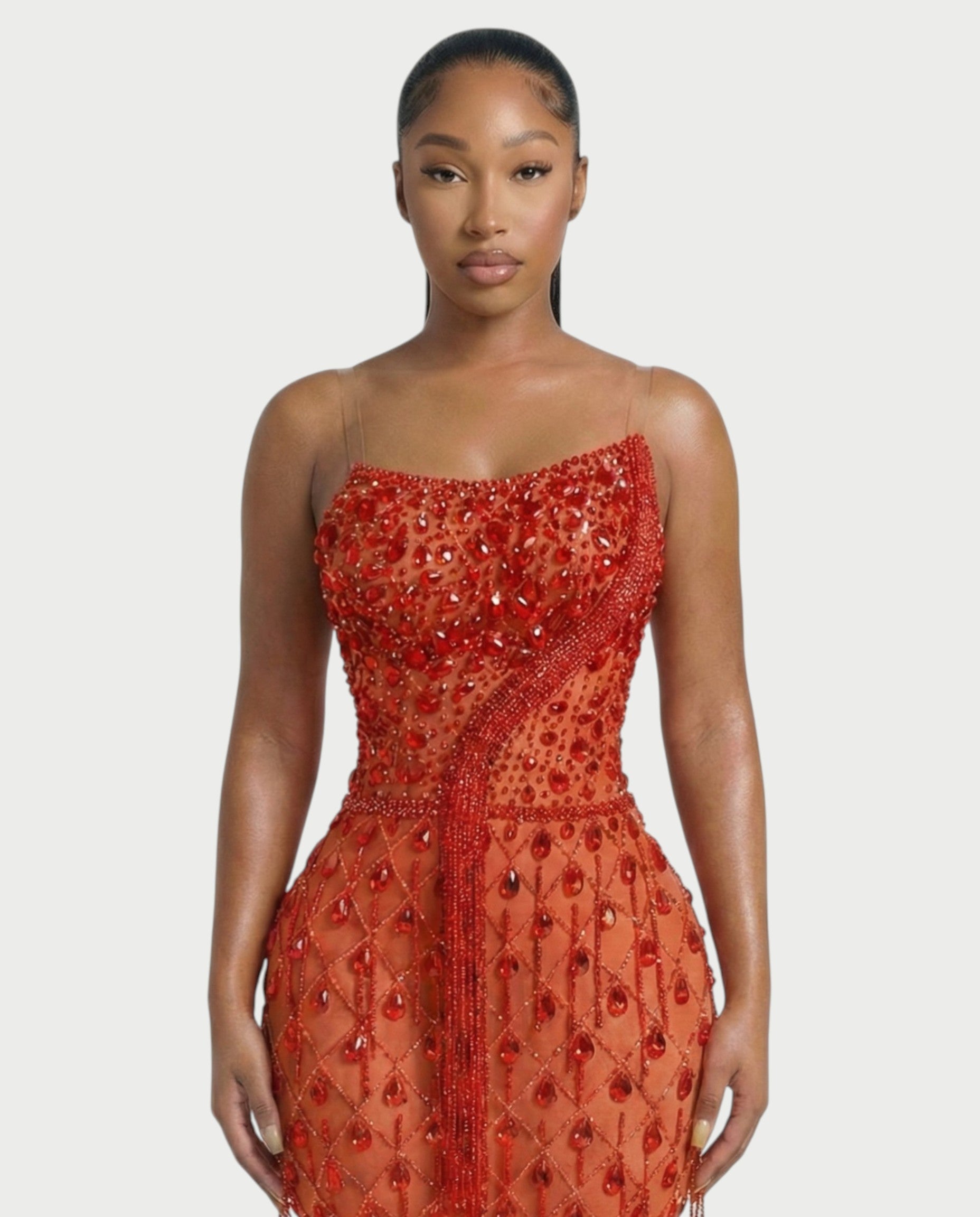 RULEAN Rhinestone Embellished Mermaid Maxi Dress