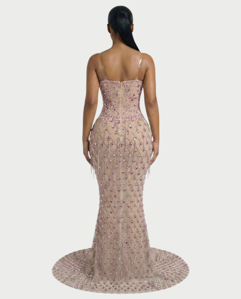 RULEAN Rhinestone Embellished Mermaid Maxi Dress