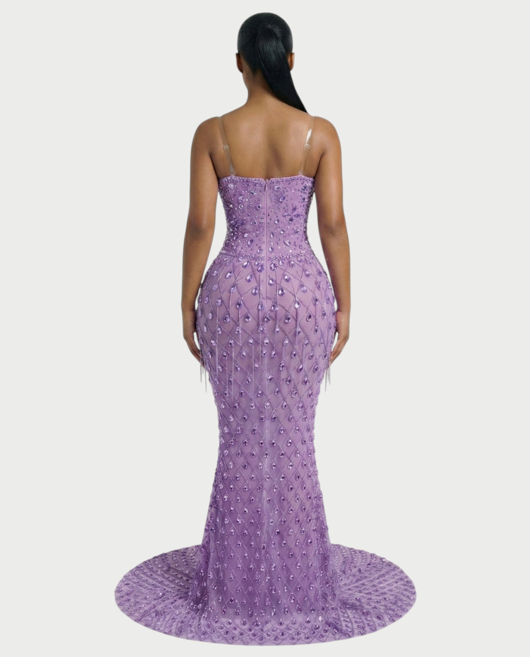 RULEAN Rhinestone Embellished Mermaid Maxi Dress