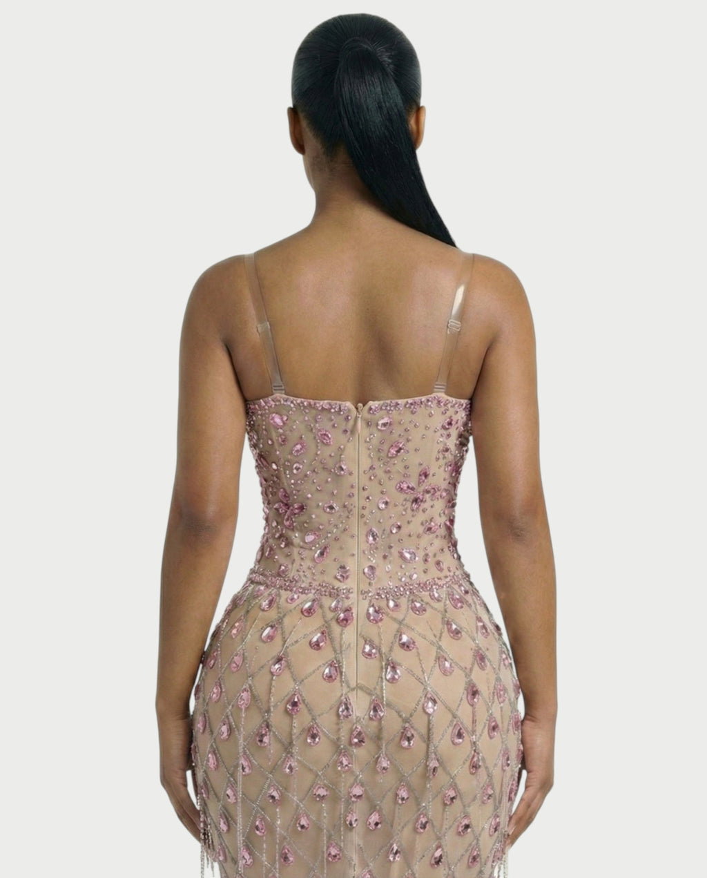 RULEAN Rhinestone Embellished Mermaid Maxi Dress