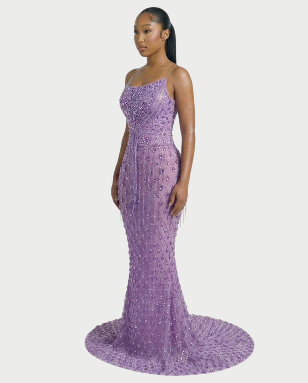 RULEAN Rhinestone Embellished Mermaid Maxi Dress
