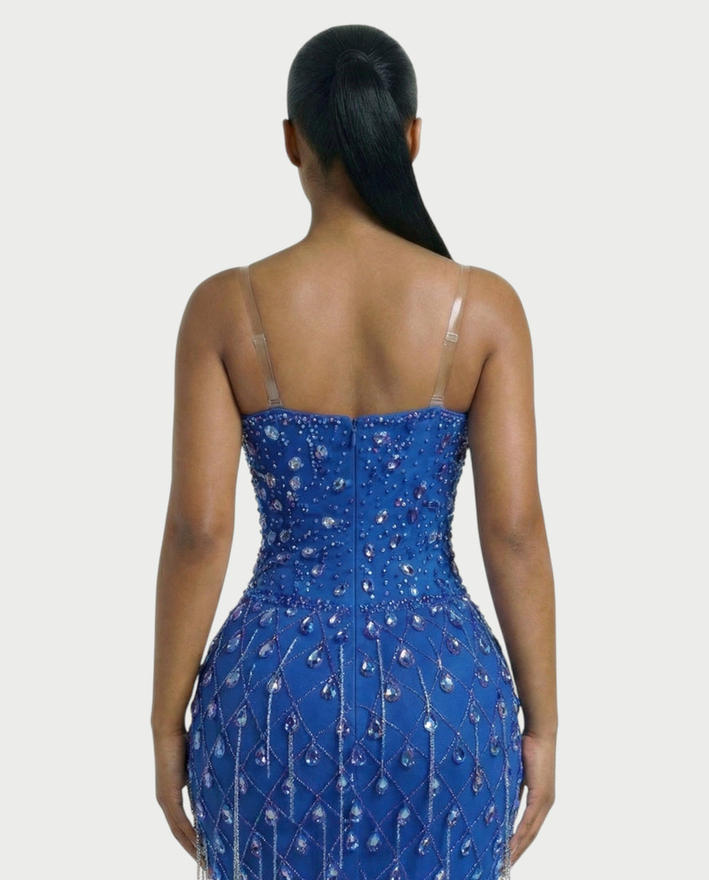 RULEAN Rhinestone Embellished Mermaid Maxi Dress