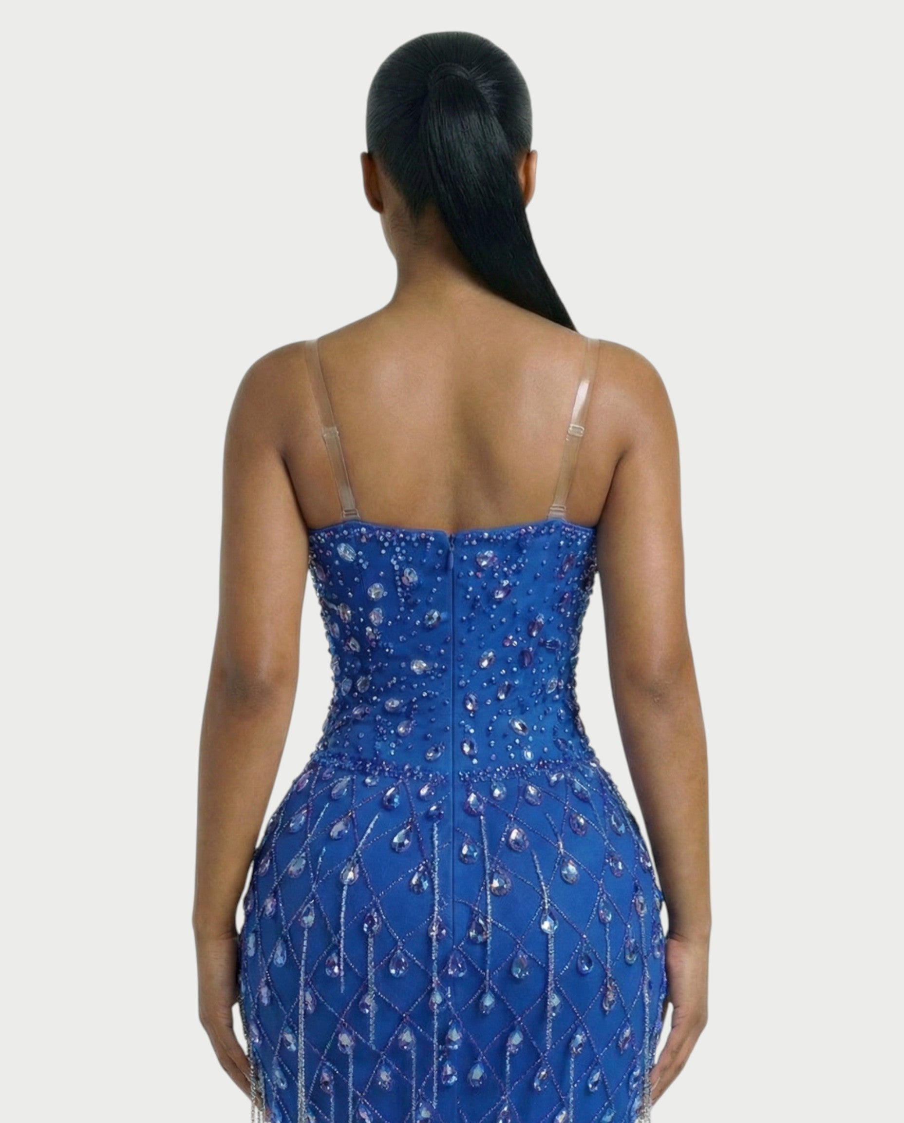RULEAN Rhinestone Embellished Mermaid Maxi Dress