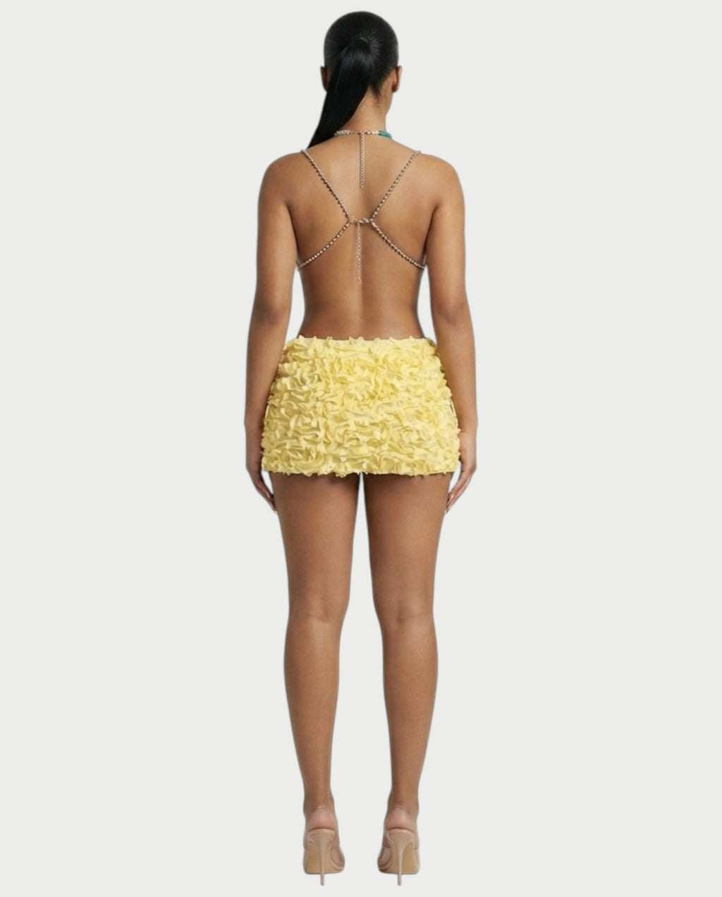 AVESSA Beaded Chain-Strap Bra