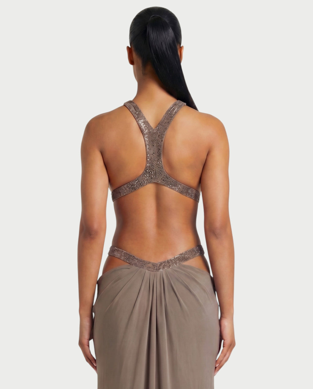SOLEYA Cutout Halter Maxi Dress