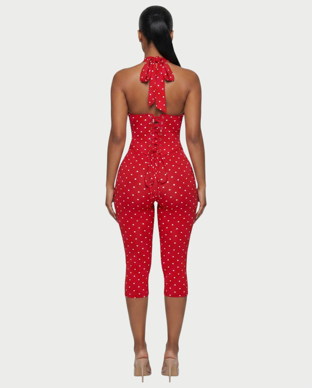 LERANIA Polka Dot Jumpsuit & Corset Set