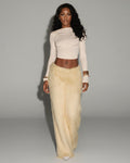 LYNIX Faux Fur Straight-Leg Trousers