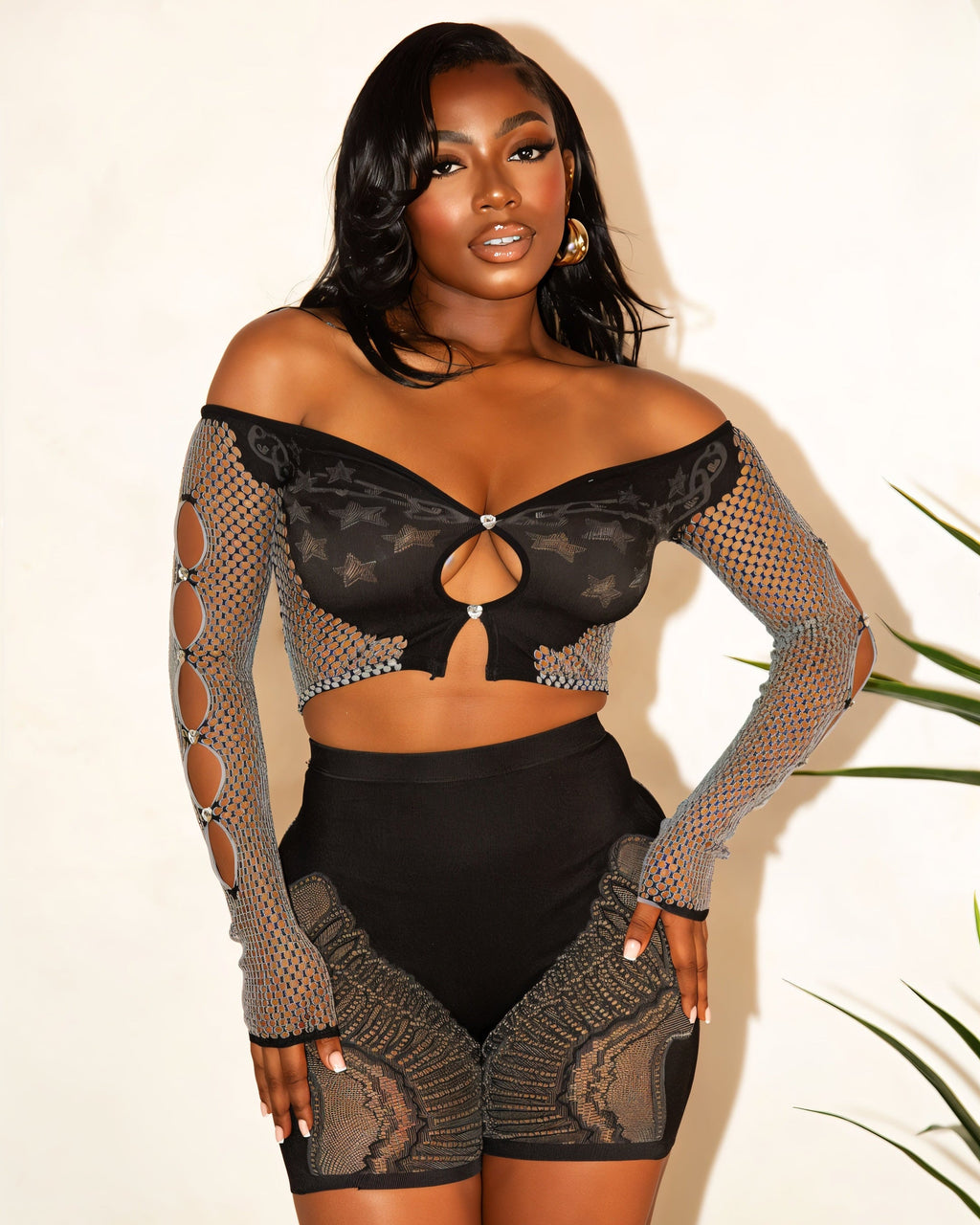 SIYA Star Cutout Short Set
