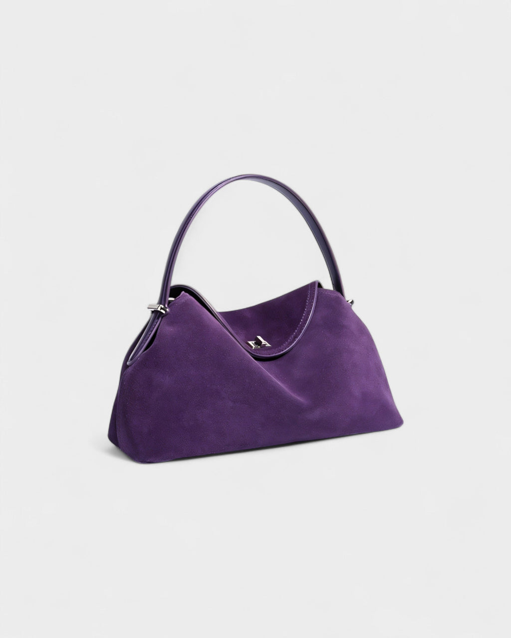 OLGA Structured Faux Suede Handle Bag