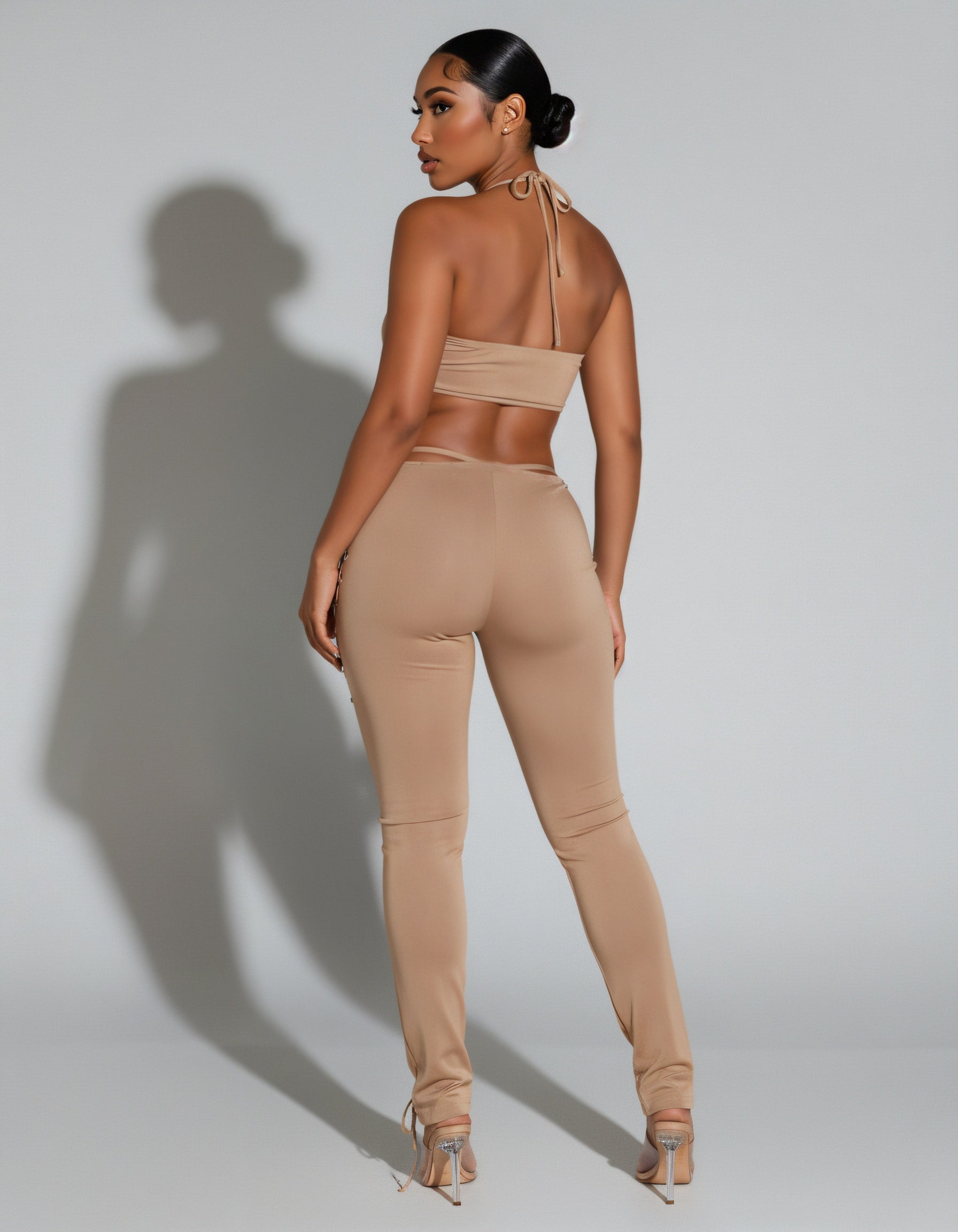 SORELA Crop Top & Lace-up Pants Set