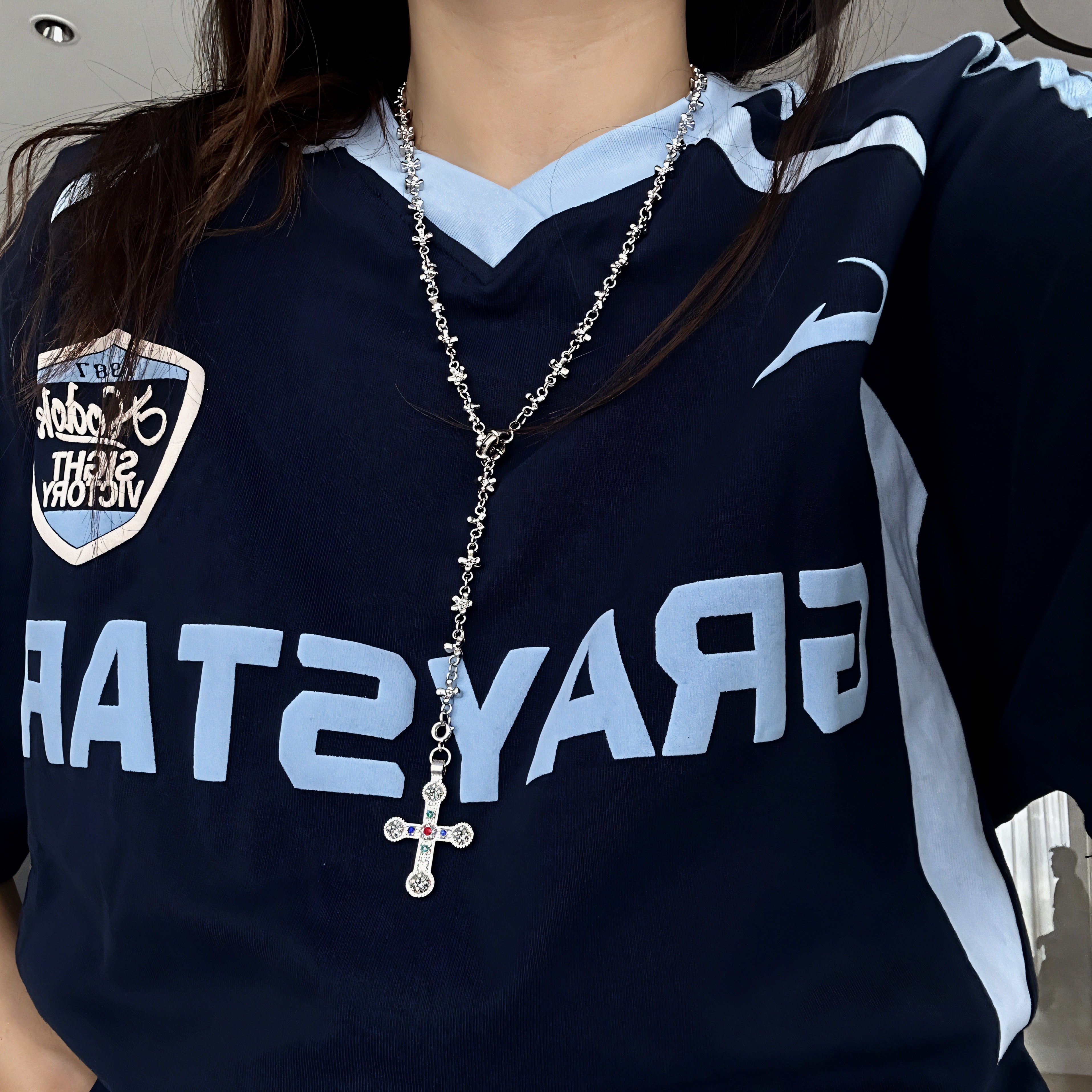 Cross Link Chain Necklace
