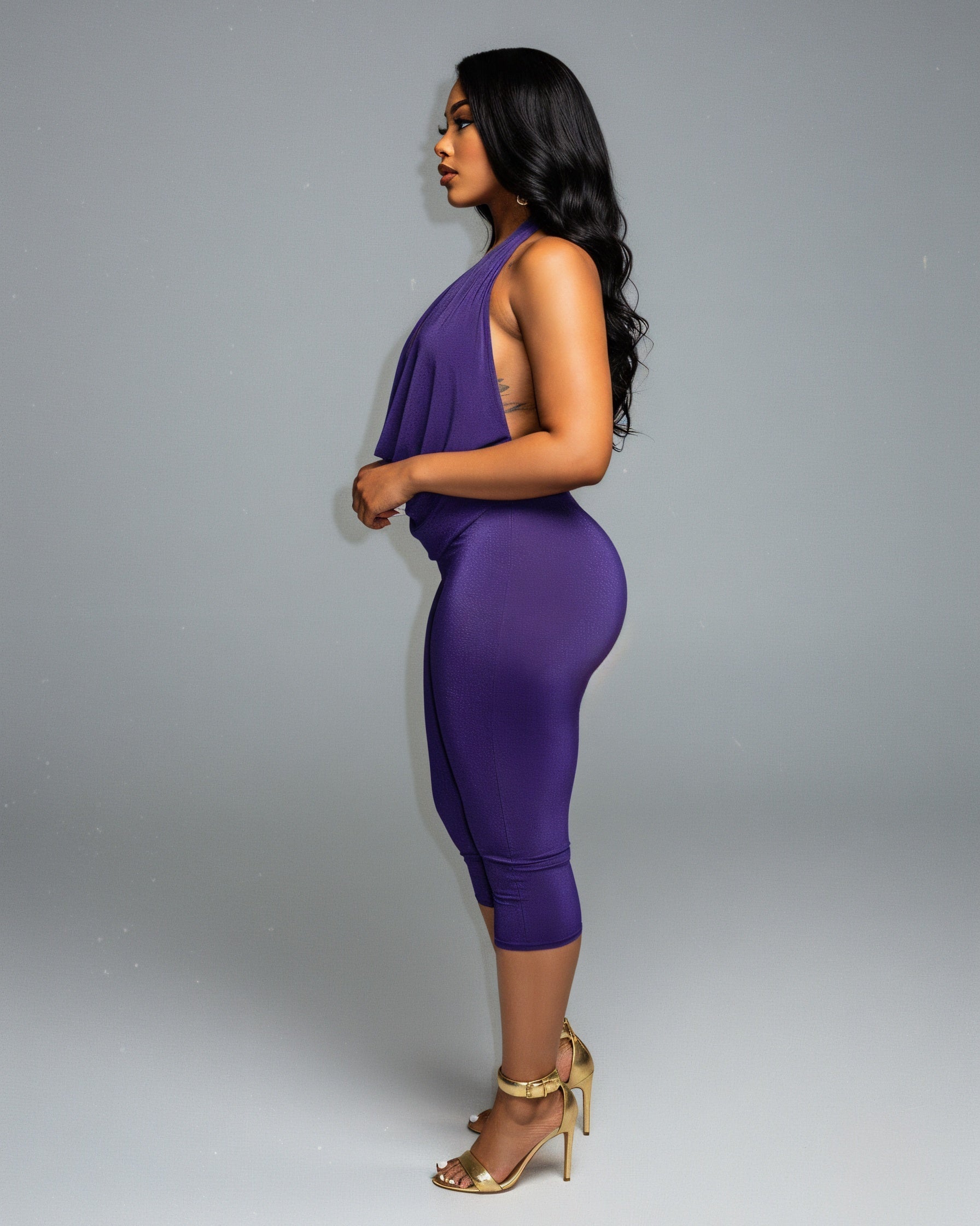 ALYNE Halter Neck Top & Capri Pants Set
