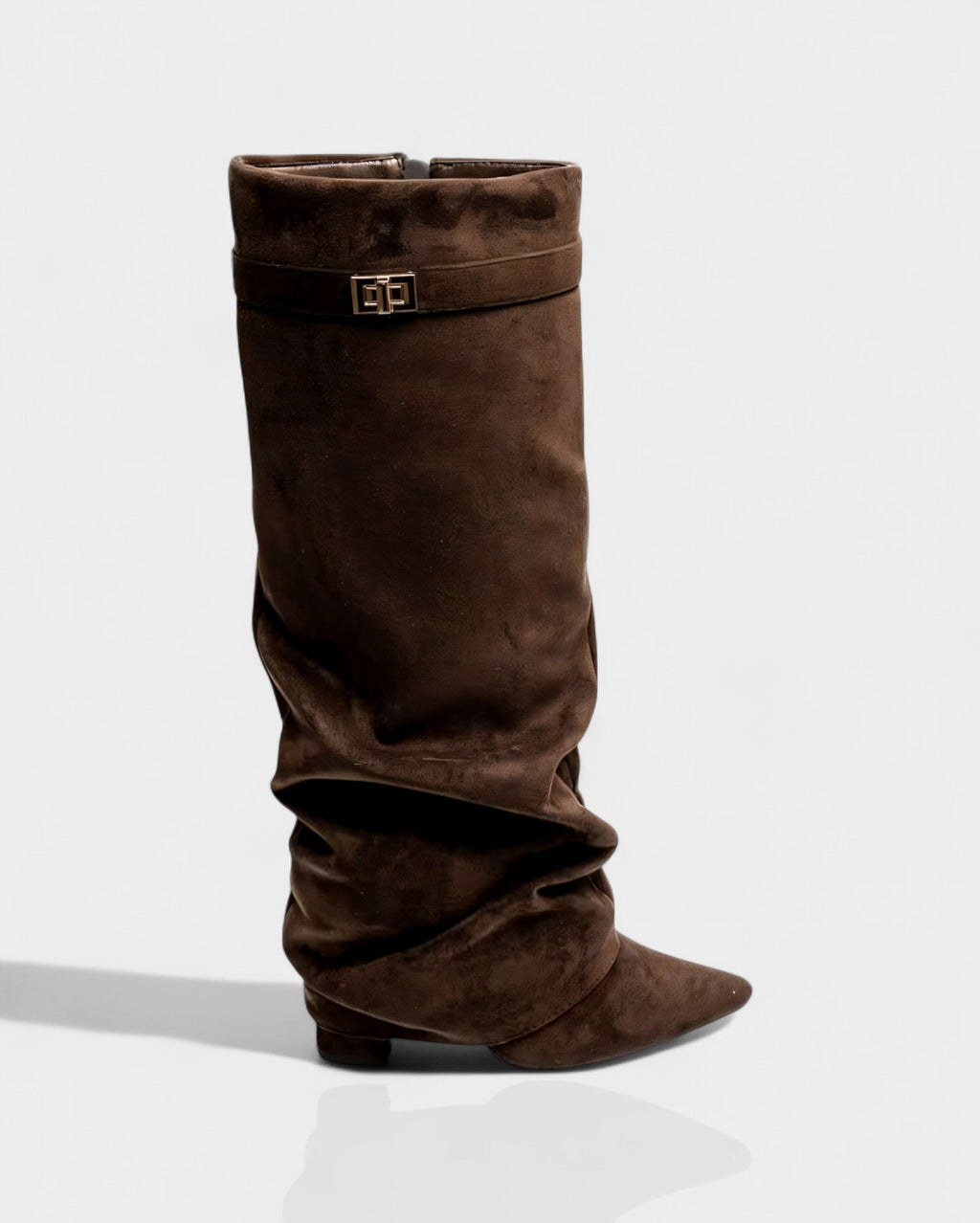 MAISY Slouchy Pointed-Toe Knee-High Boots