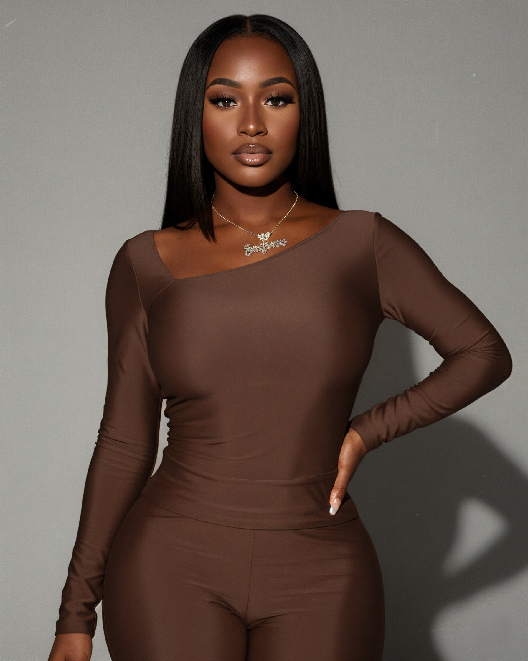ASANA Asymmetrical Long Sleeve Top & Capri Pants Set