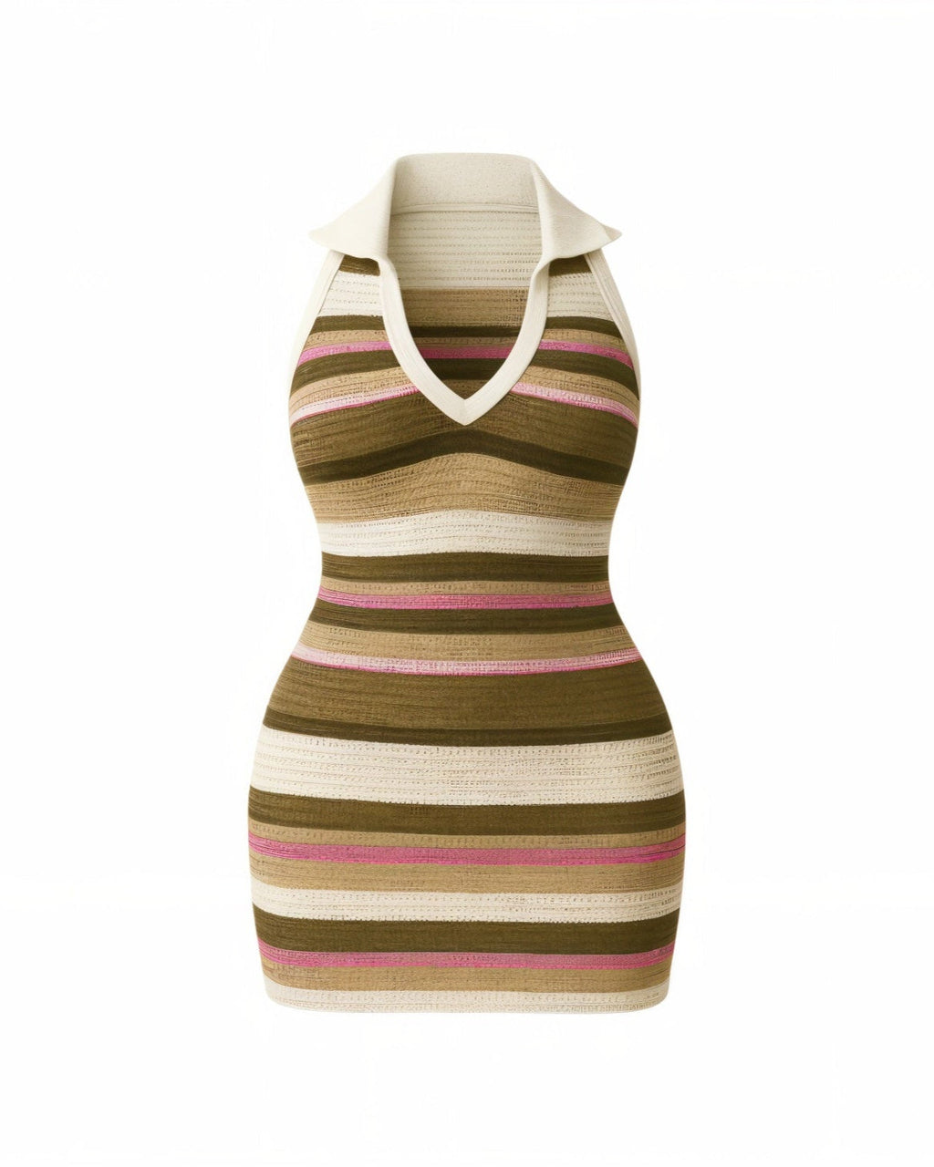 ROMANA Knit Crochet Halter Dress