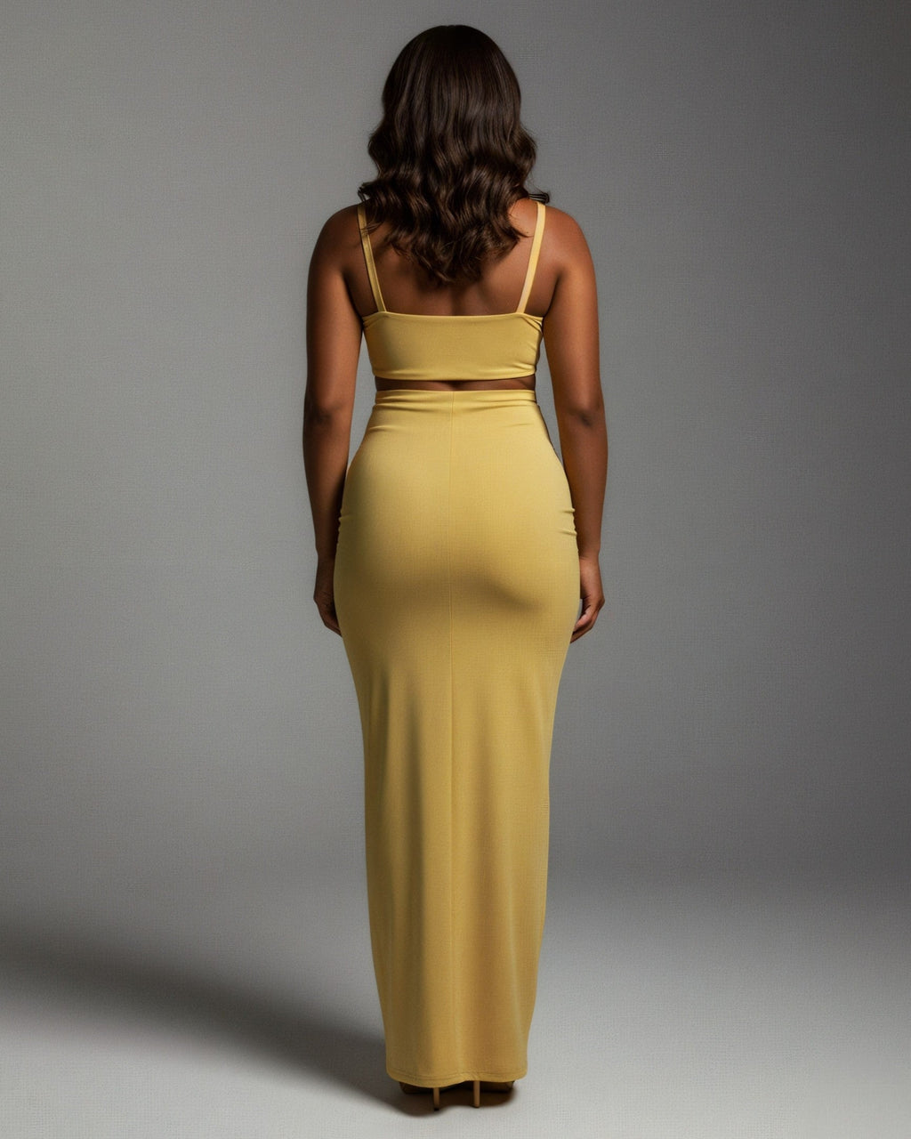 ZELLA Ruched High-Waist Draped Maxi Skirt